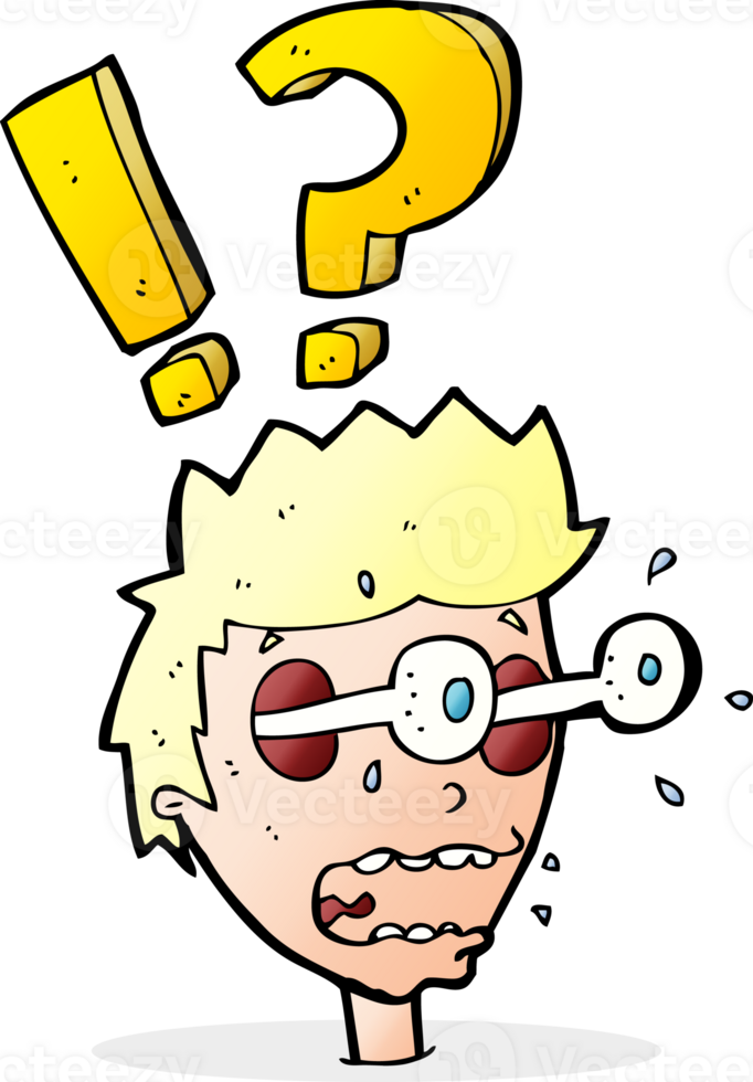 cartoon startled boy png