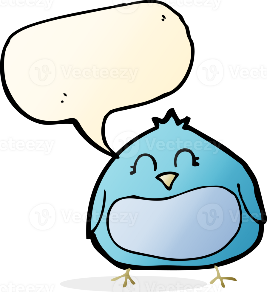 cartoon fat bird with speech bubble png