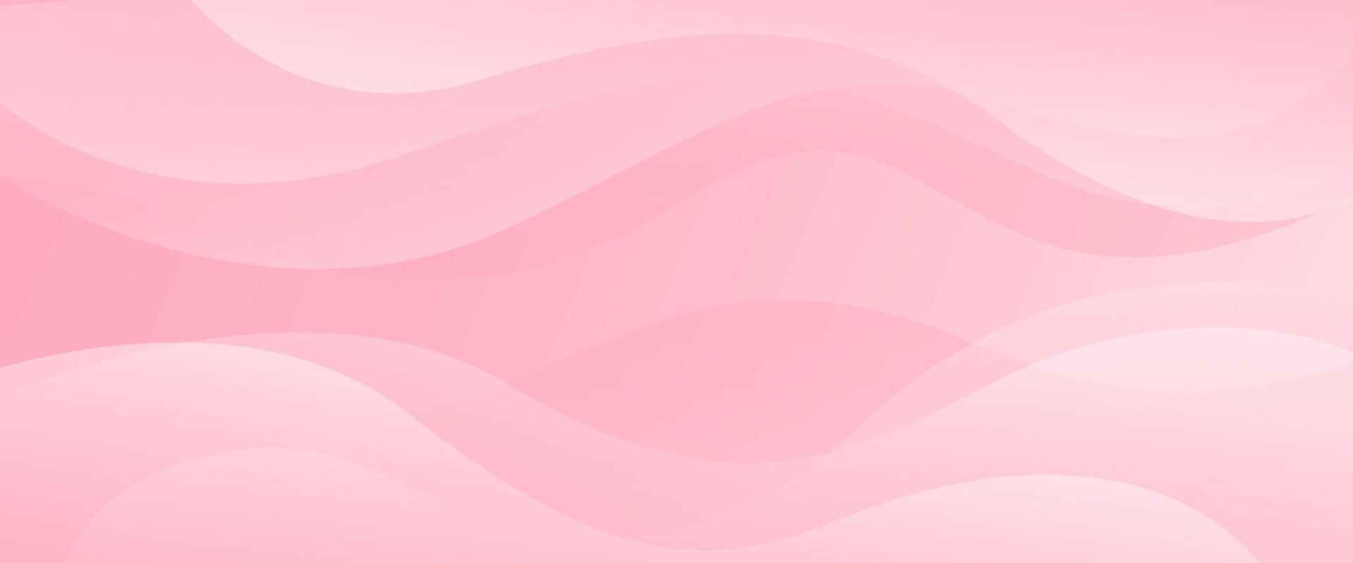 Abstract colorful pink curve background, pink beauty dynamic wallpaper with wave shapes. Template banner background for beauty products, sales, ads, pages, events, web, and others vector