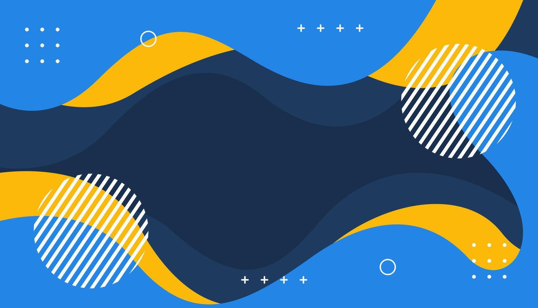 Beautiful abstract vector geometric background with blue and orange wavy shapes, Suitable for Wallpaper, poster design, banners, templates, web, pages, and others