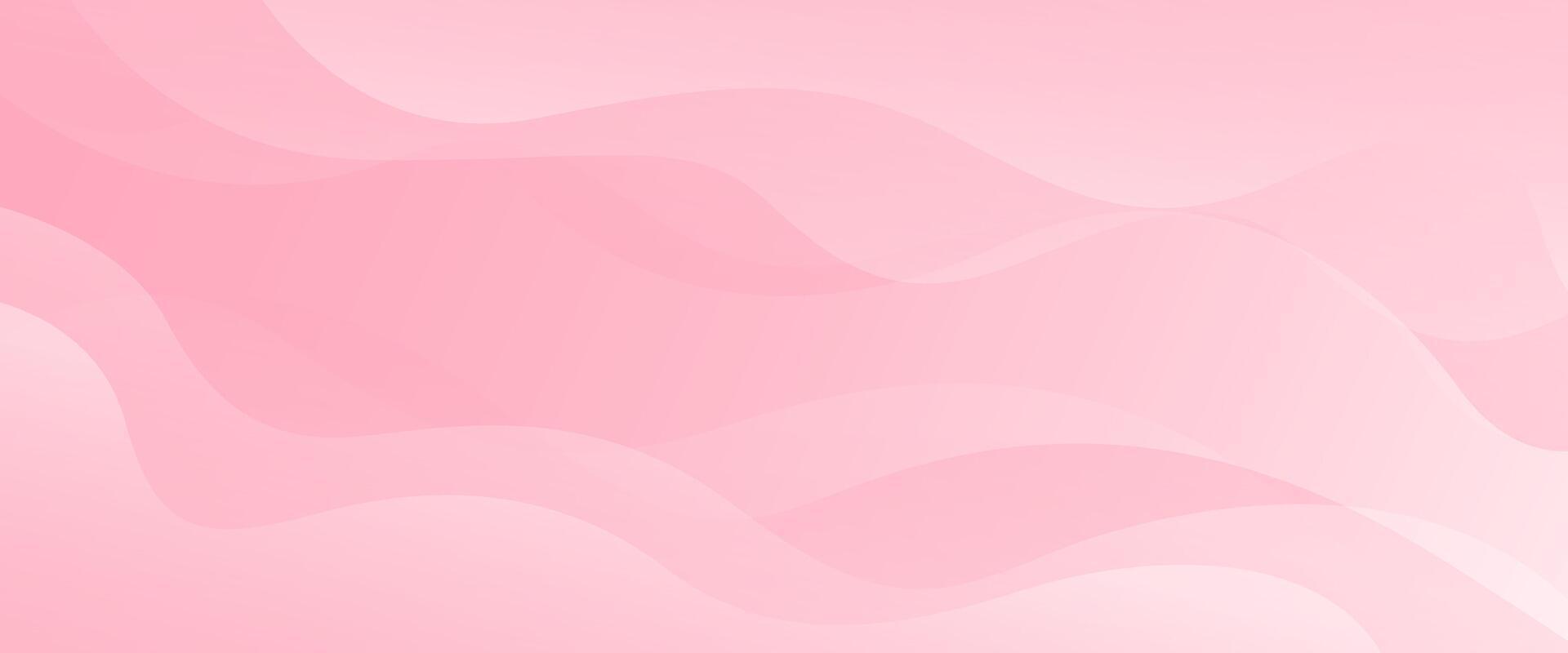 Abstract colorful pink curve background, pink beauty dynamic wallpaper with wave shapes. Template banner background for beauty products, sales, ads, pages, events, web, and others vector