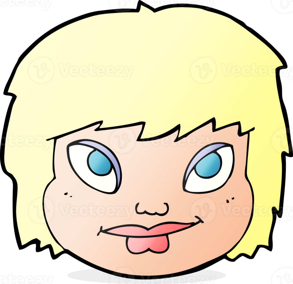 cartoon female face png