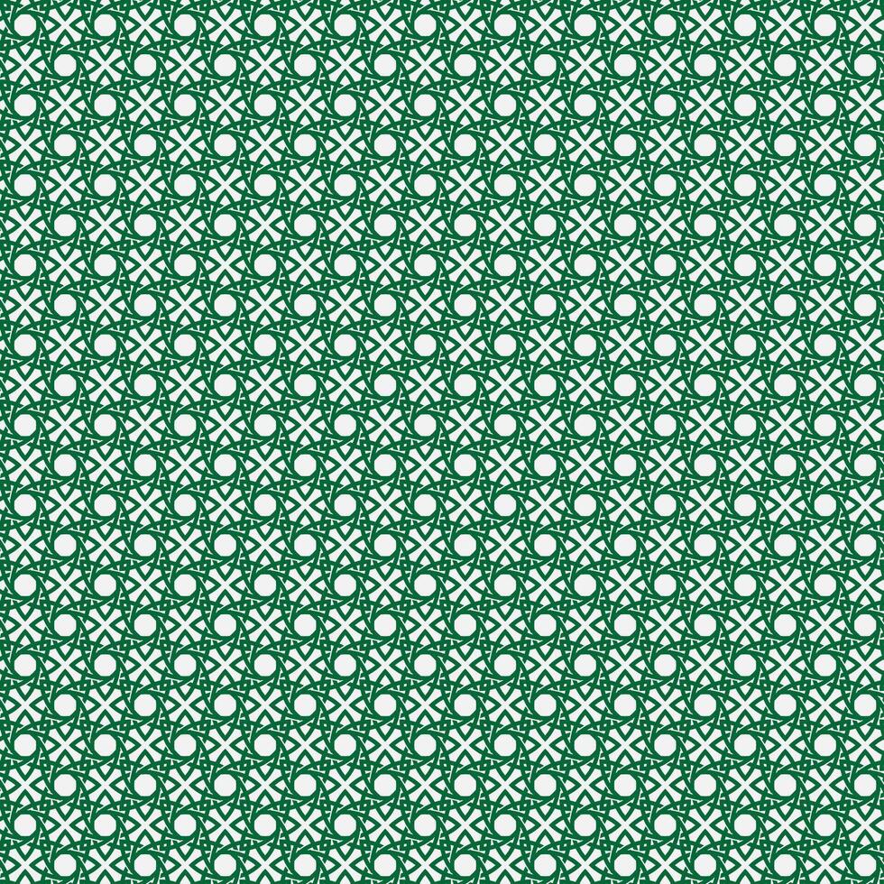 Simple Islamic pattern in green vector
