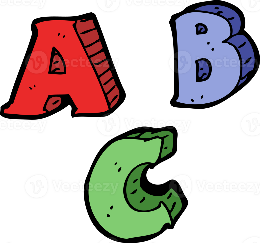 cartoon ABC letters png