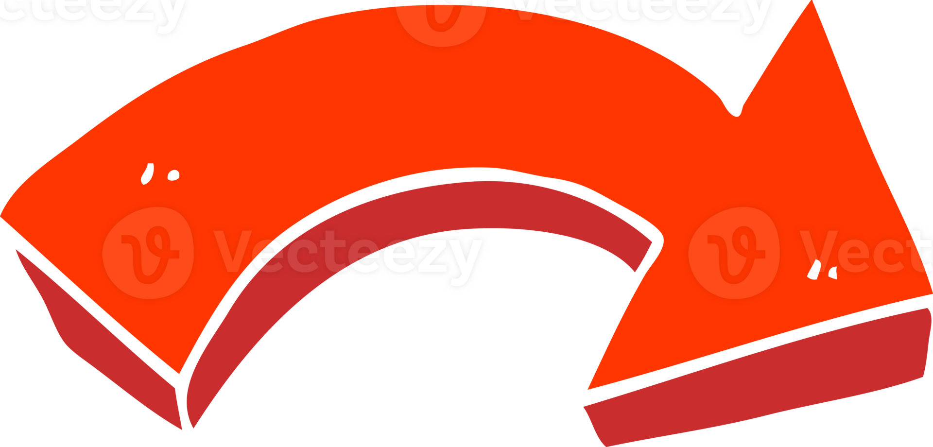 flat color illustration of pointing arrow png
