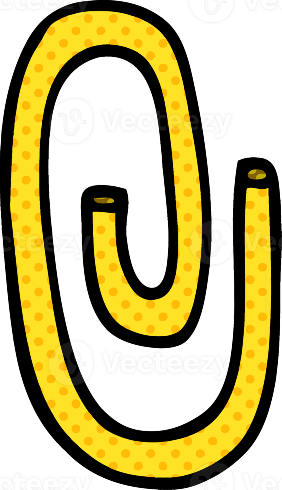 cartoon doodle paper clip png