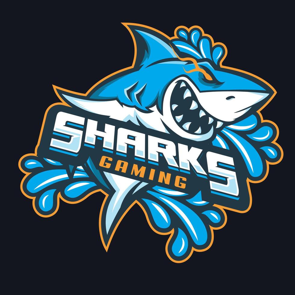 Shark Mascot Logo Template vector