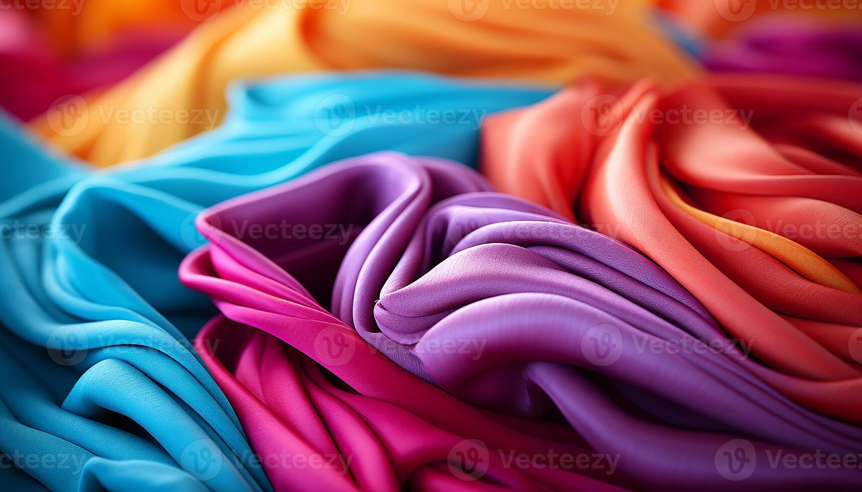 AI generated Silk fashion vibrant colors, smooth curves, elegant wave patterns generated by AI photo