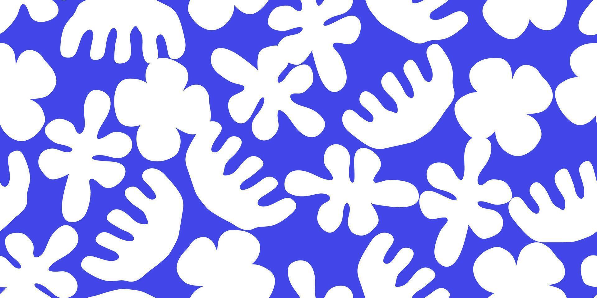 Vector hand drawn flowers. Seamless pattern for textile design, wallpaper, stationery, home decor, packaging, background, art and crafts.