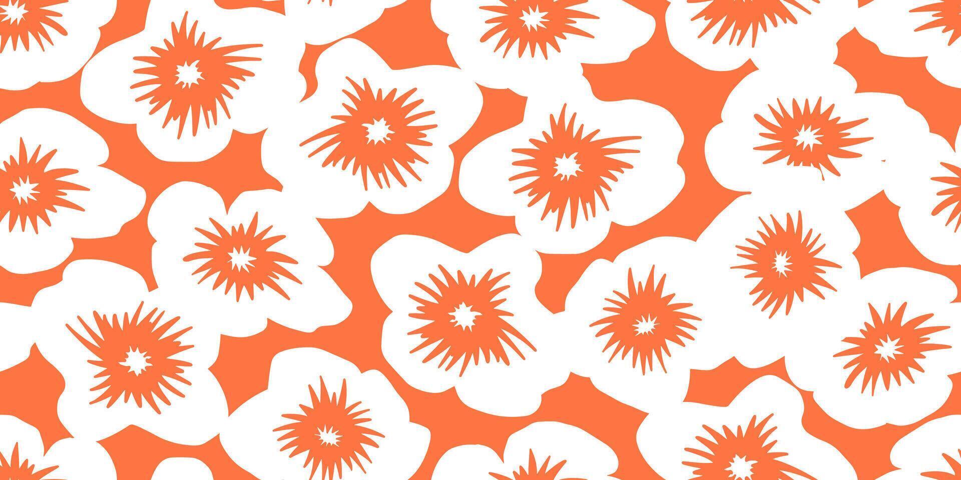 Vector hand drawn flowers. Seamless pattern for textile design, wallpaper, stationery, home decor, packaging, background, art and crafts.