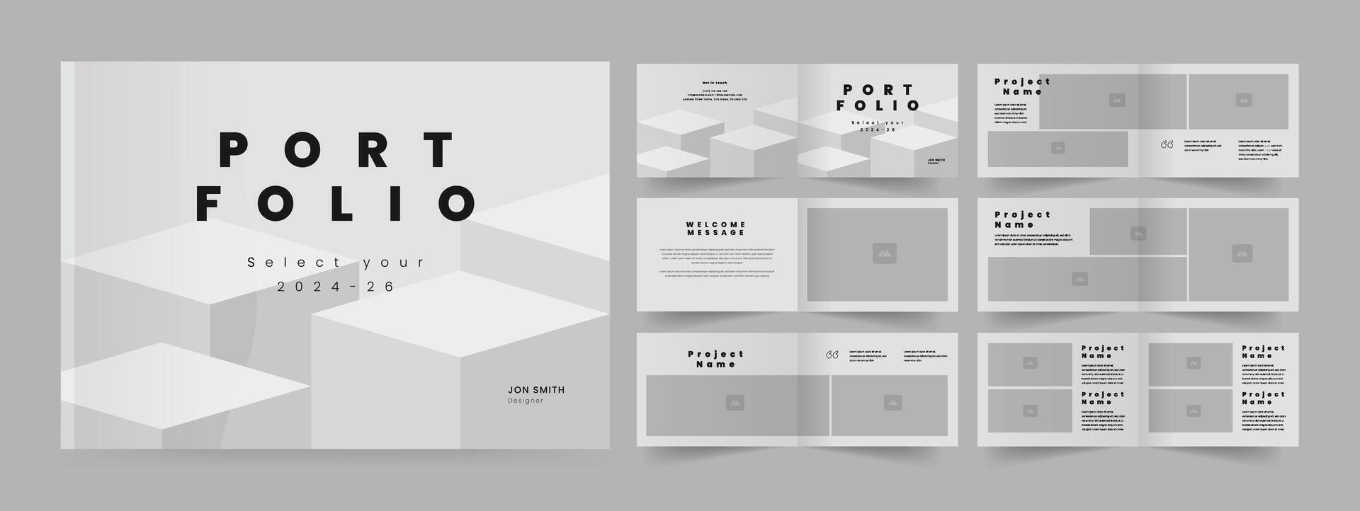 multipurpose portfolio architecture portfolio fashion portfolio template vector