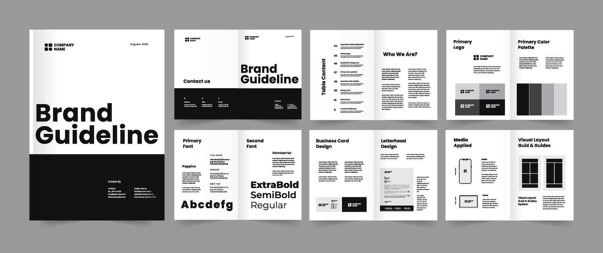 Brand guidelines template design vector