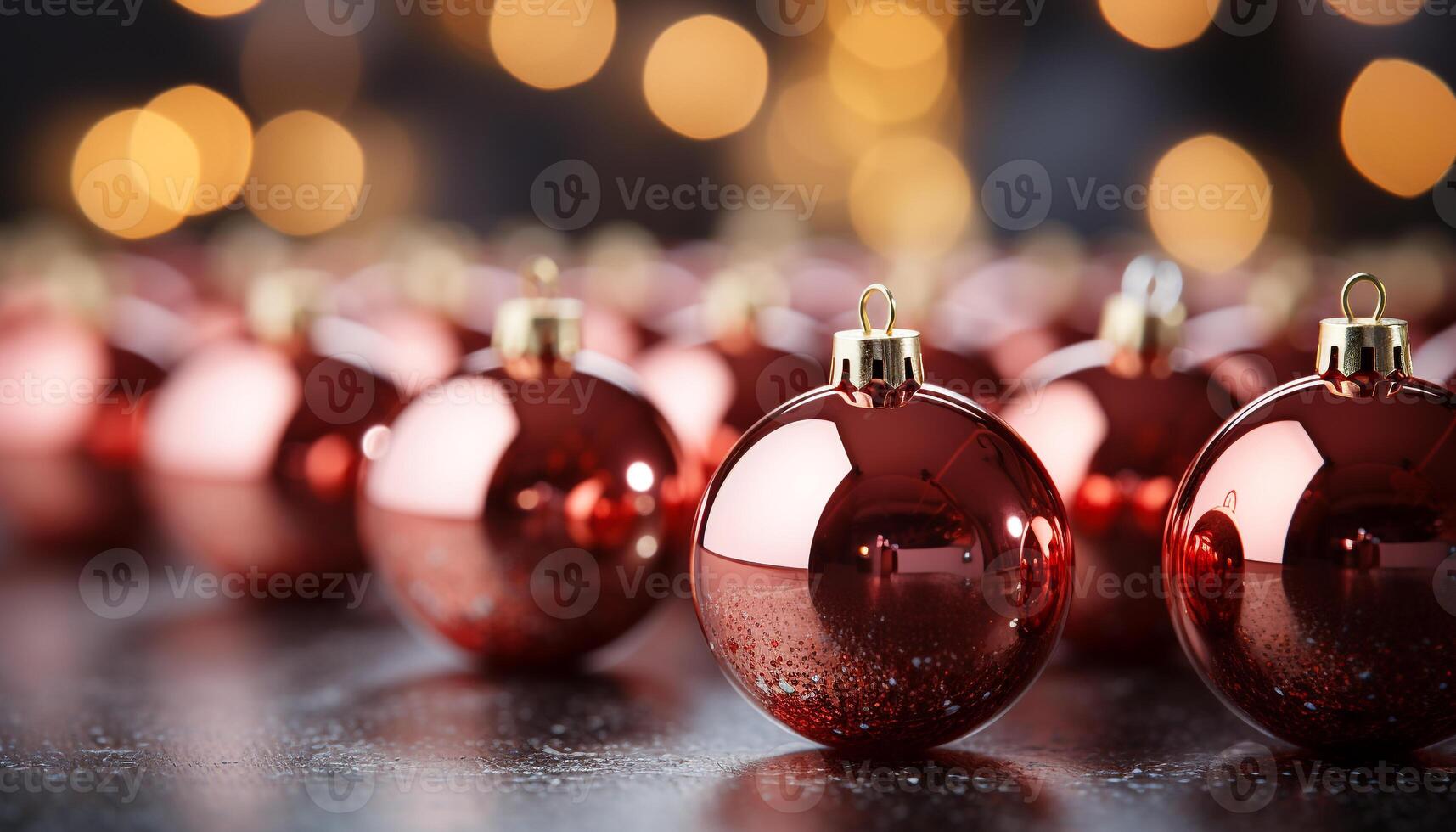 ai generado Navidad ornamento decoración, brillante esfera, brillante Navidad luces, iluminado regalo generado por ai foto