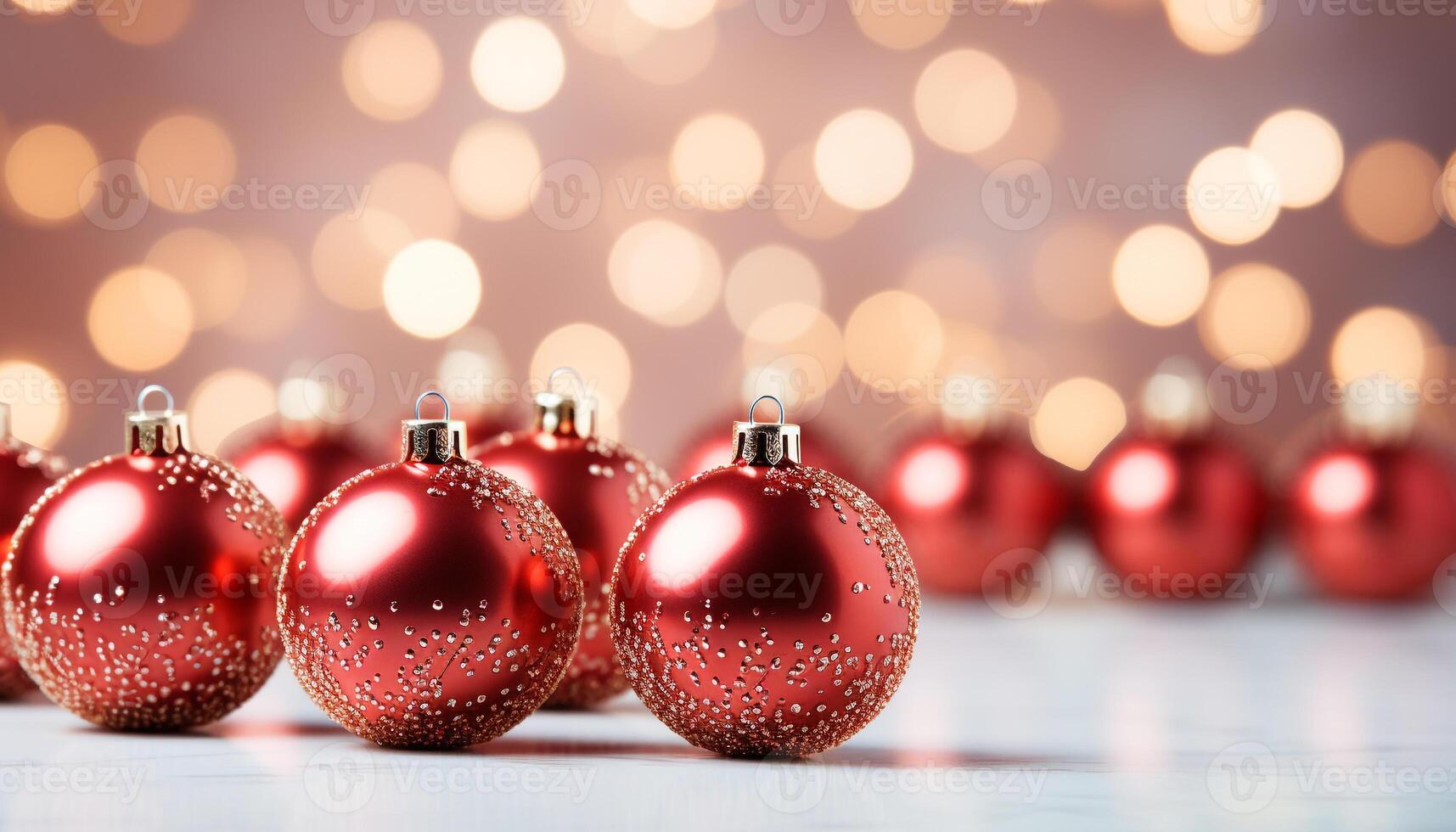 AI generated Christmas ornament decoration glowing in soft snowflake pattern background generated by AI photo