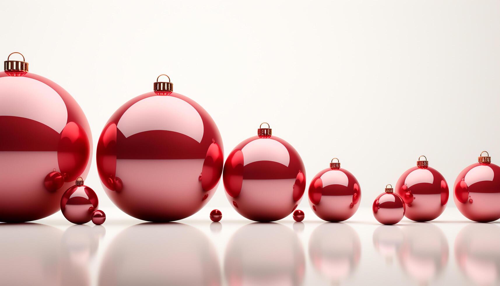 AI generated Winter celebration shiny Christmas ornament reflects joy and happiness generated by AI photo