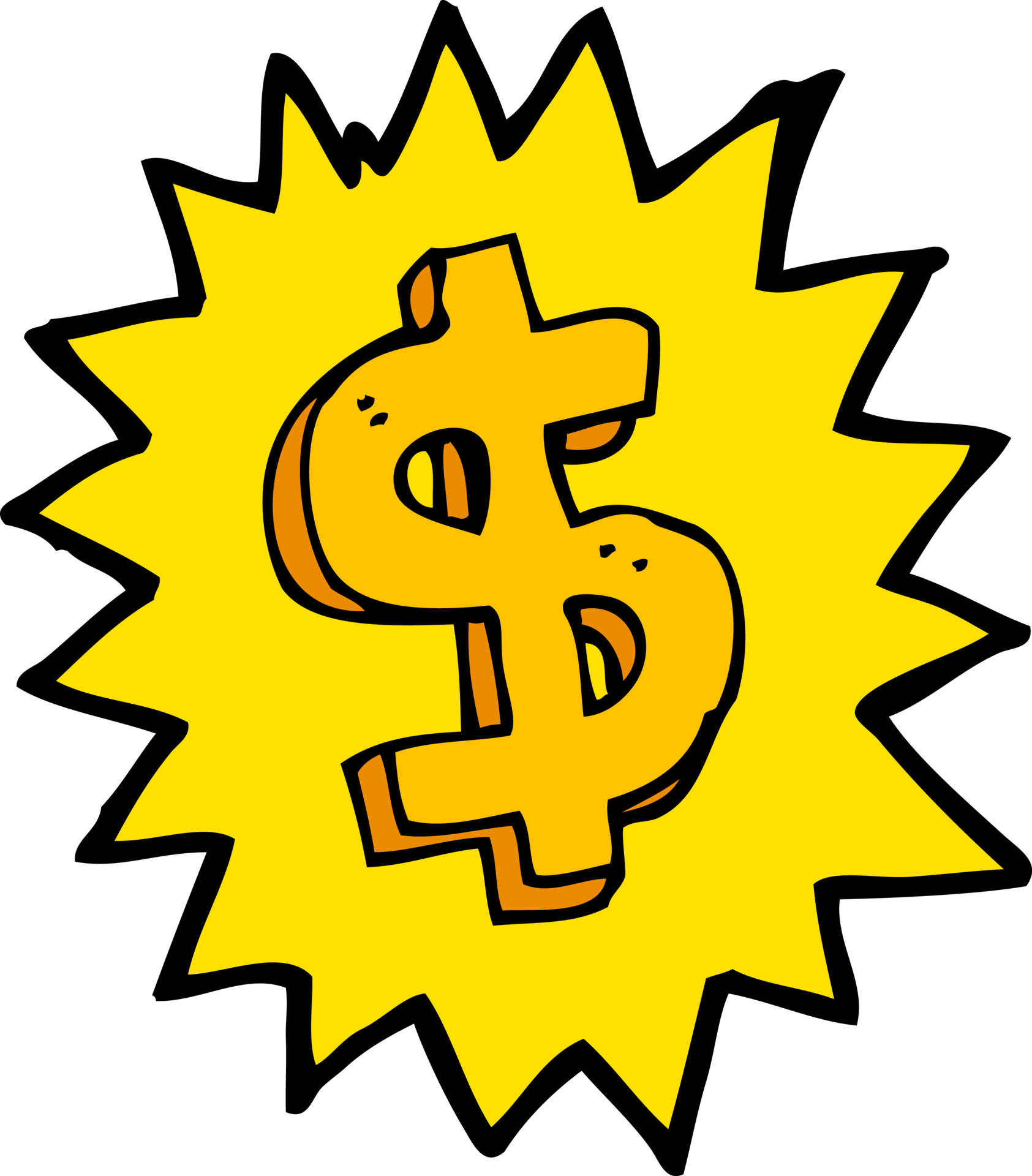 cartoon dollar symbol 40565992 PNG