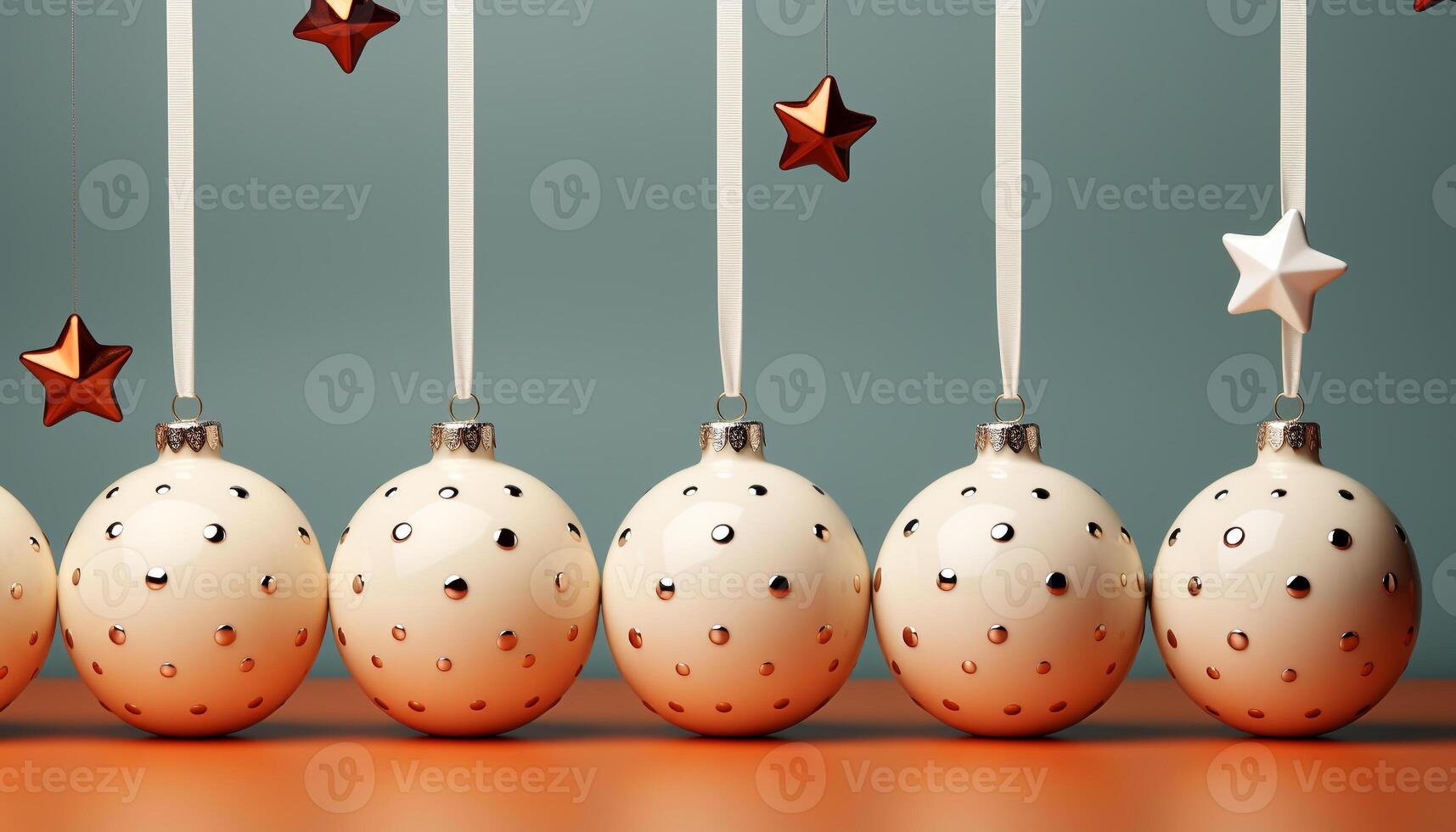 AI generated Christmas ornament decoration in gold, shiny snowflake pattern design generated by AI photo