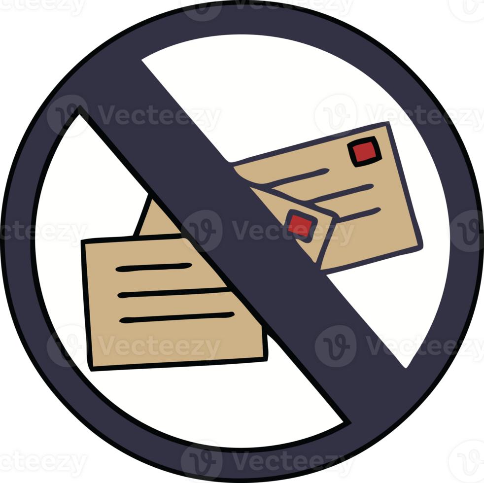cute cartoon of a no post sign png