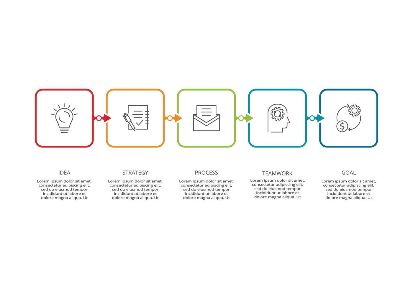 creativo concepto para infografía con 5 5 pasos, opciones, partes o procesos. negocio datos visualización. vector