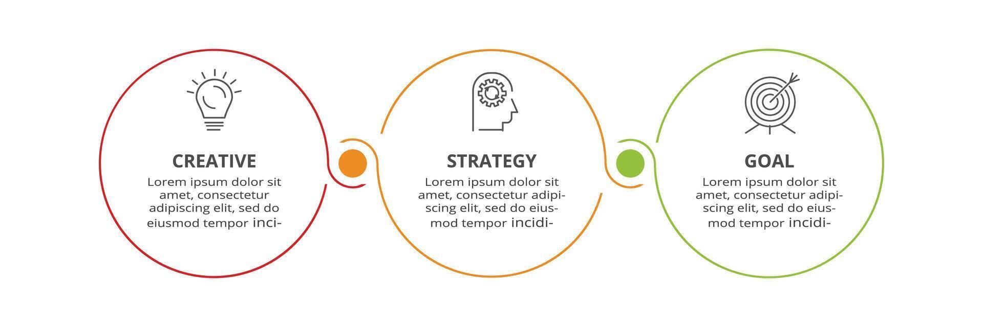 Creative concept for infographic with 3 steps, options, parts or processes. Business data visualization. vector