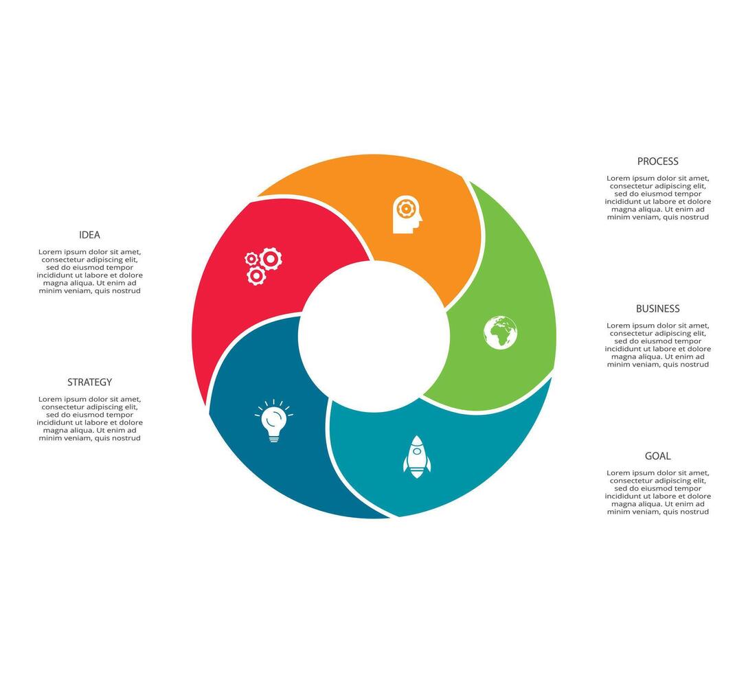 creativo concepto para infografía con 5 5 pasos, opciones, partes o procesos. negocio datos visualización. vector