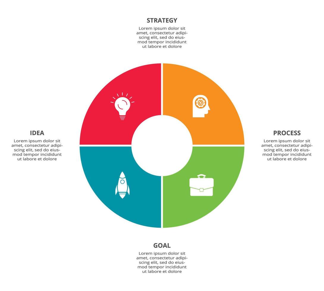 Creative concept for infographic with 4 steps, options, parts or processes. Business data visualization. vector