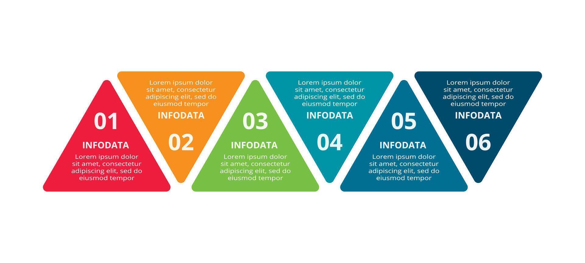 Creative concept for infographic with 6 steps, options, parts or processes. Business data visualization vector