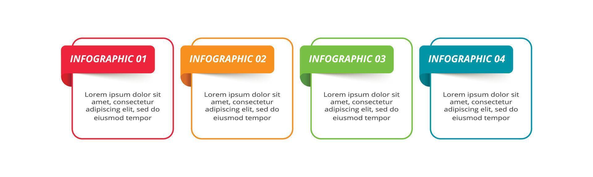 Creative concept for infographic with 4 steps, options, parts or processes. Business data visualization. vector