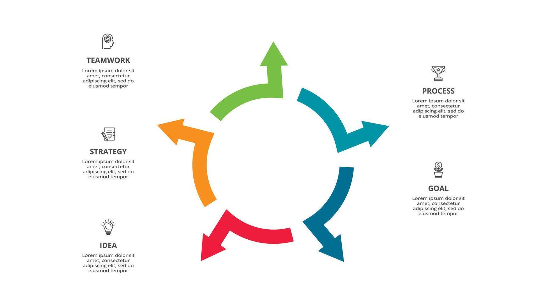 Creative concept for infographic with 5 steps, options, parts or processes. Business data visualization. vector
