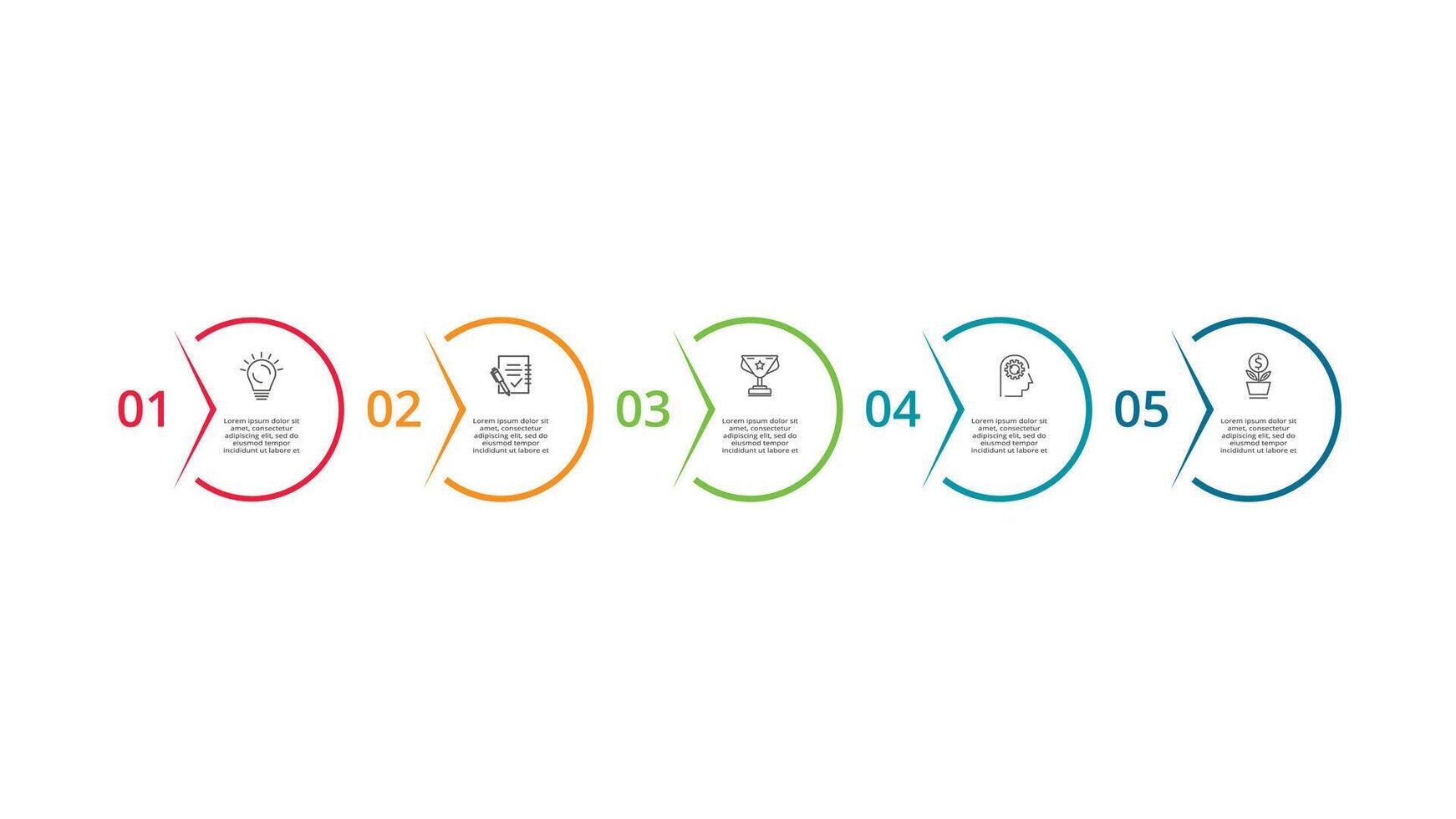 Timeline with 5 elements, infographic template for web, business, presentations, vector illustration