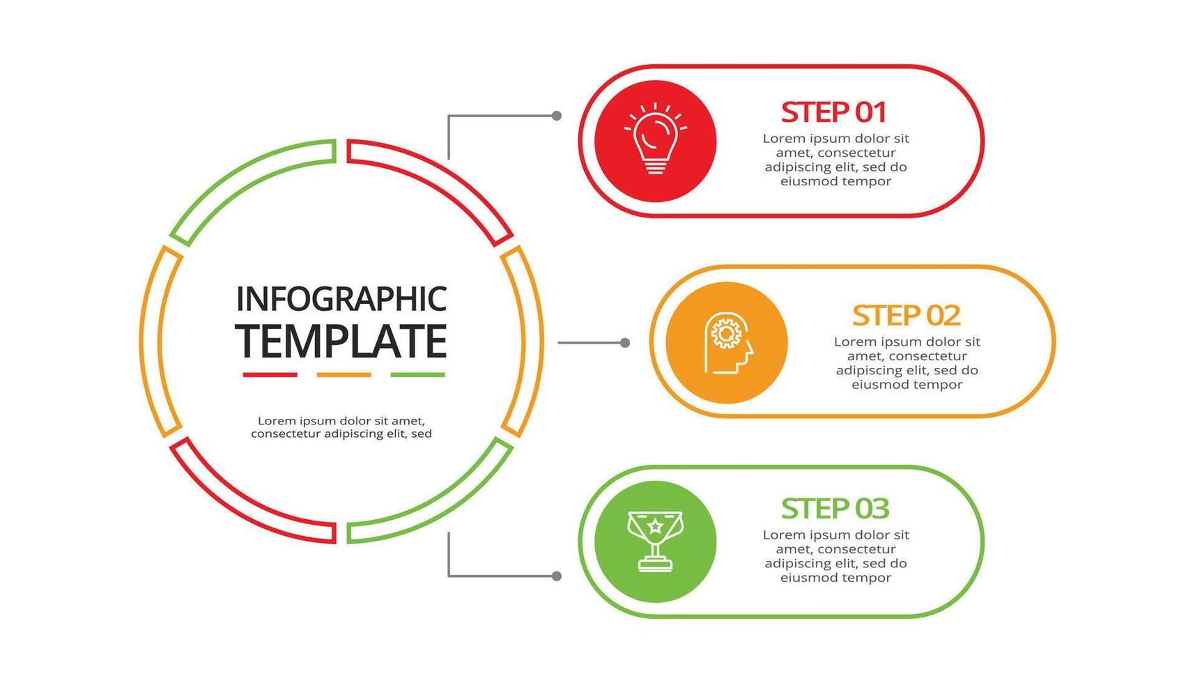 Creative concept for infographic with 3 steps, options, parts or processes. Business data visualization. vector