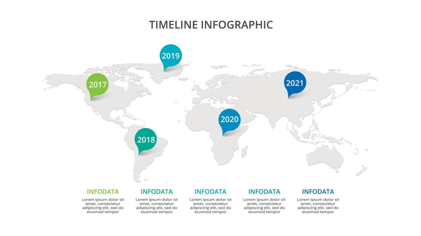 Timeline with 5 elements, infographic template for web, business, presentations, vector illustration