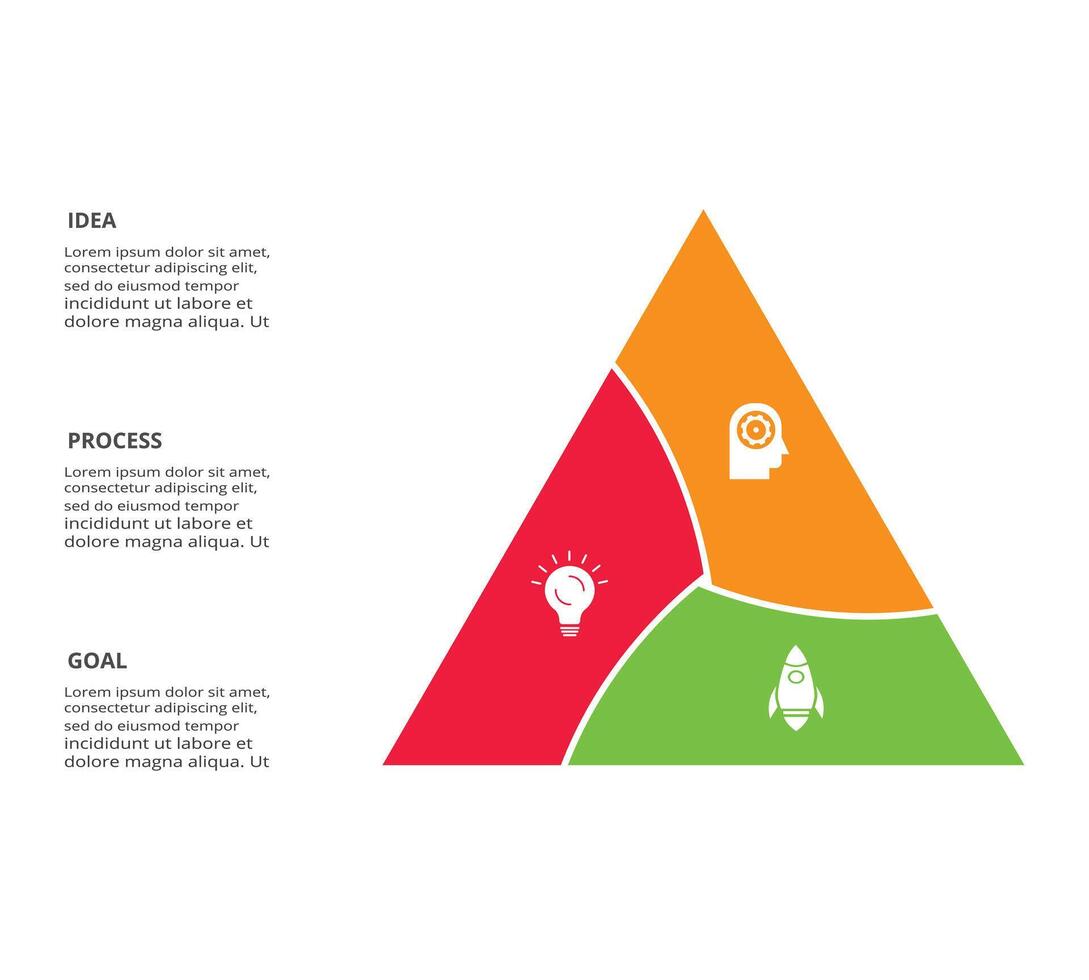 creativo concepto para infografía con 3 pasos, opciones, partes o procesos. negocio datos visualización. vector