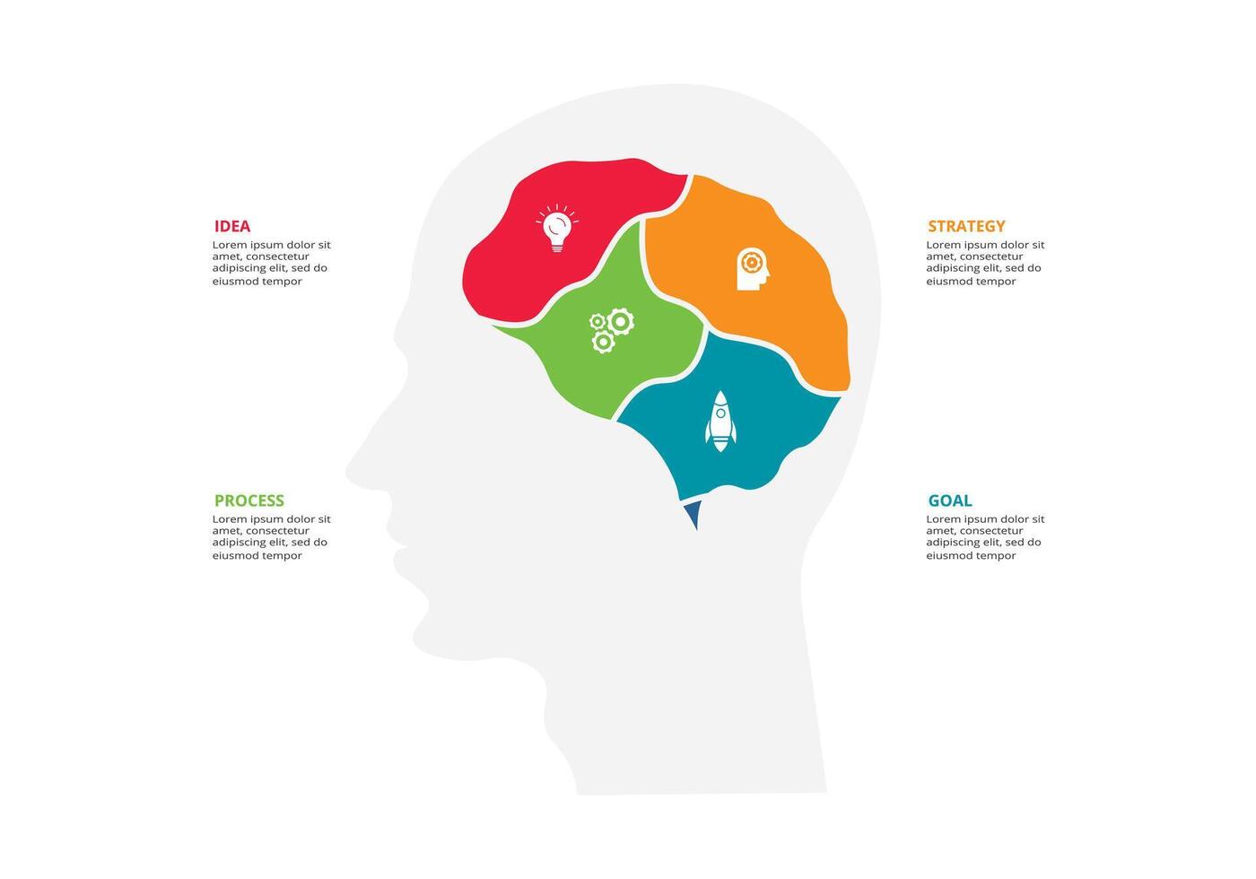 Creative concept for infographic with 4 steps, options, parts or processes. Business data visualization. vector