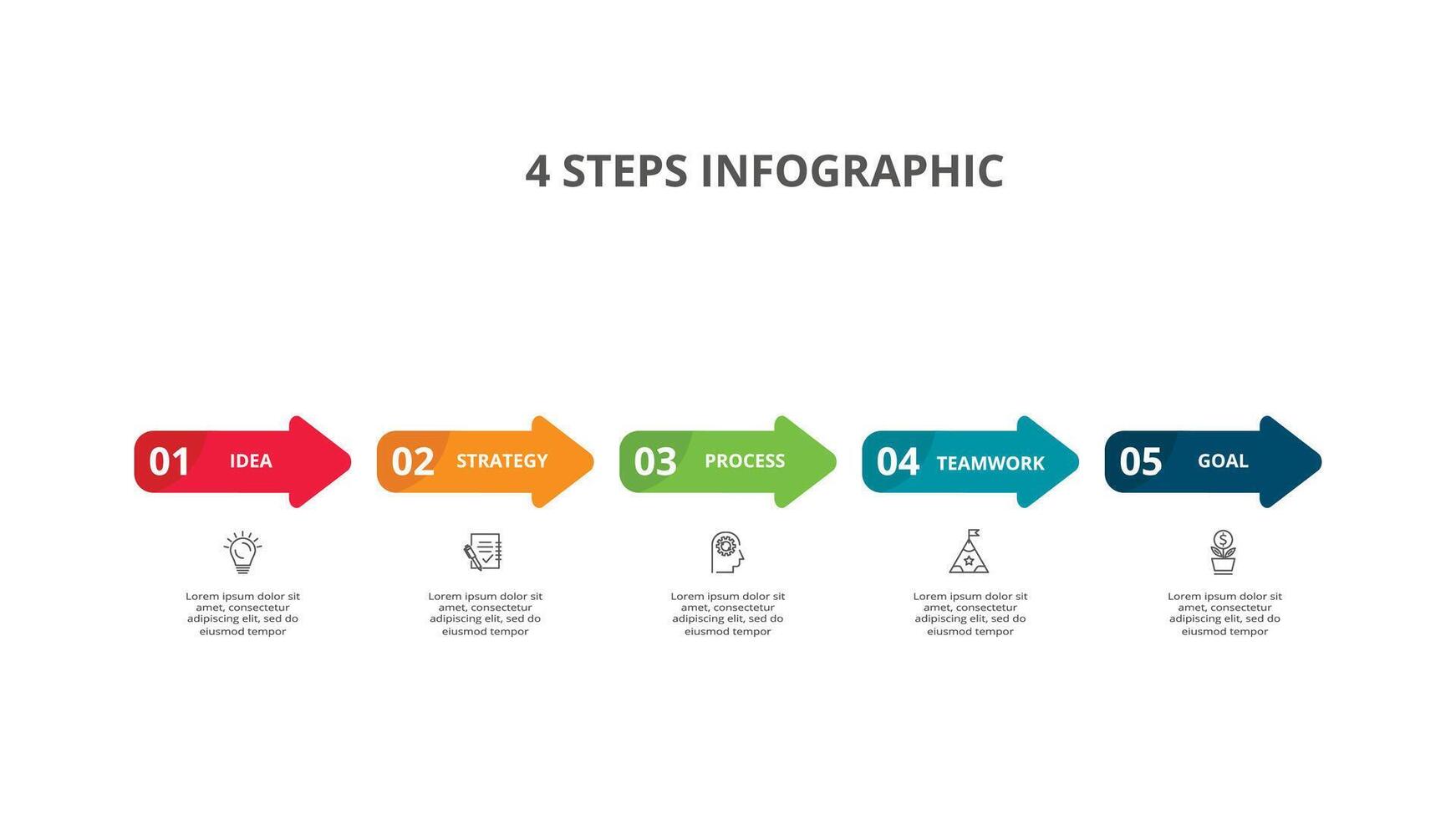 creativo concepto para infografía con 5 5 pasos, opciones, partes o procesos. negocio datos visualización. vector