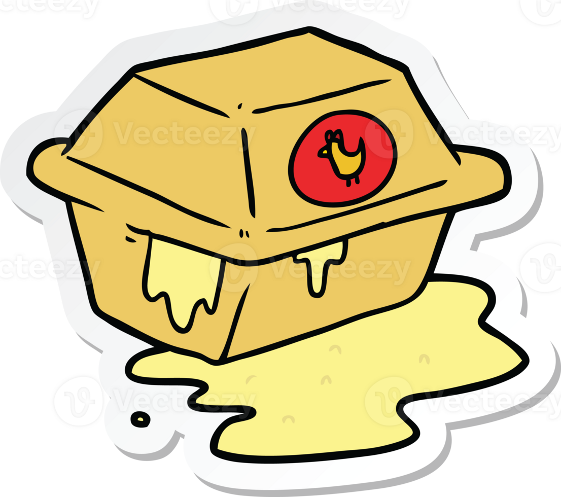 sticker of a cartoon take out png