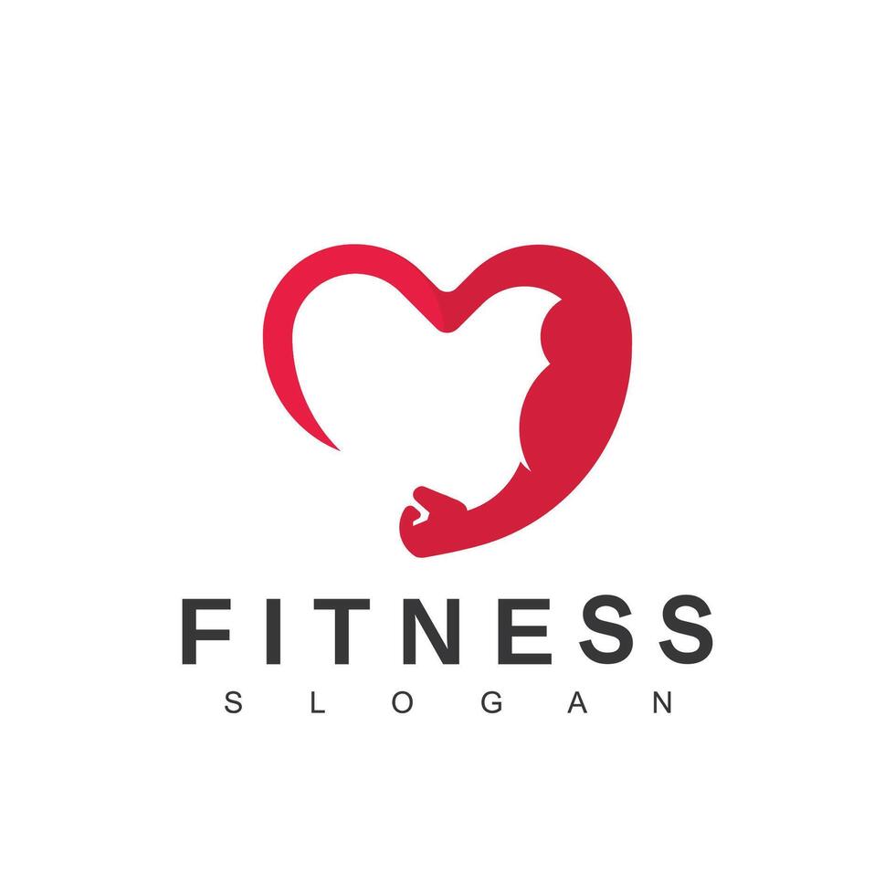 amor fitness logo. hembra aptitud gimnasio concepto. vector logo, etiqueta, icono. diseño para mujer Deportes club, rutina de ejercicio y culturismo.