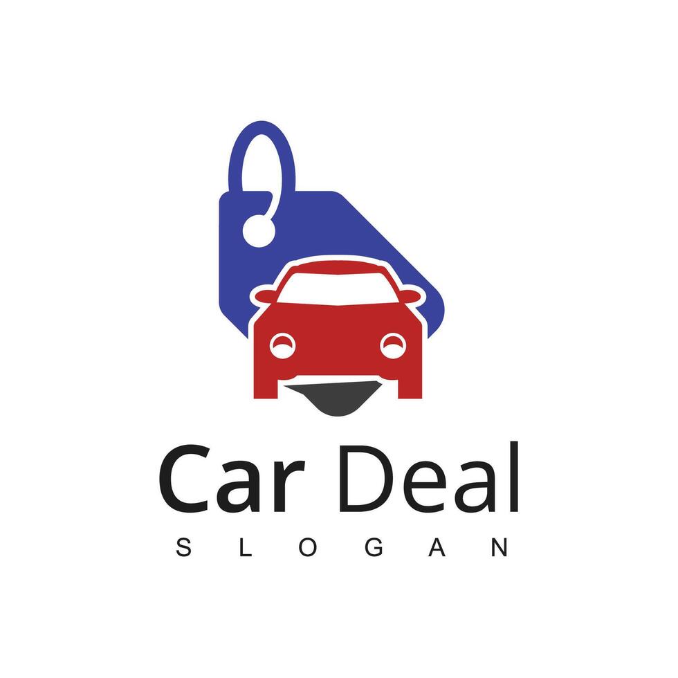 Car Logo. Car Deal with Hand shake symbol vector