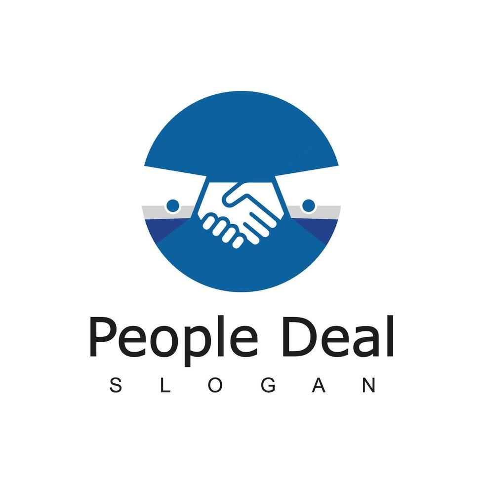 Business and cooperation Logo. handshake and globe symbol  isolated on white background. vector