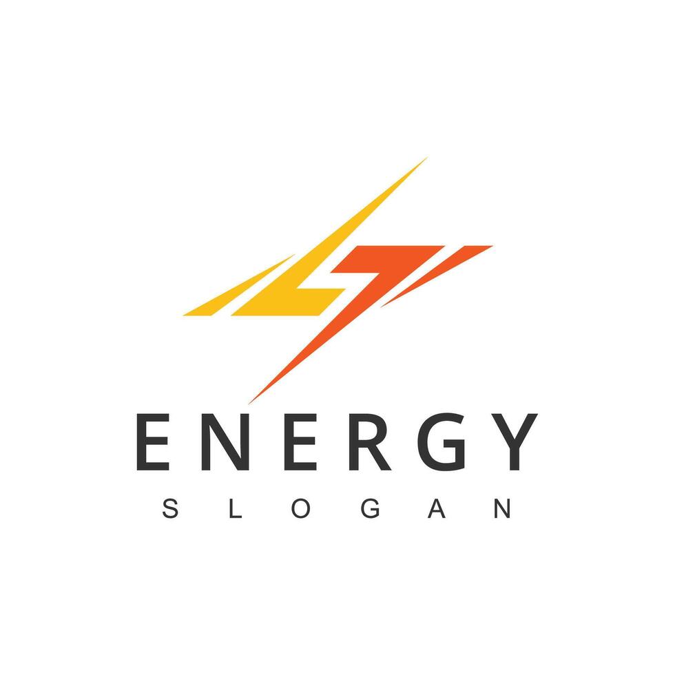 Flash Logo Energy Power design vector template. Thunderbolt voltage electric Logo