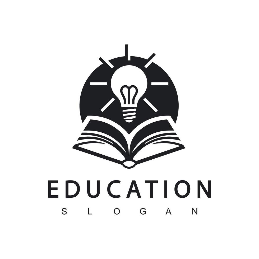 Education logo template . Rissing sun with book logo vector. vector