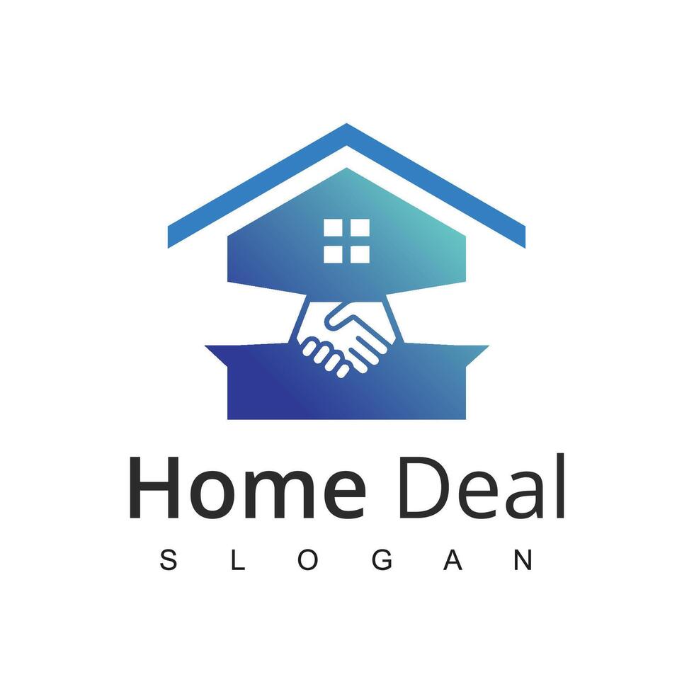 Real Estate logo. Home sale agency logo. home deal illustration vector