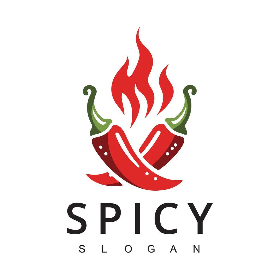 Hot Chili logo, Spicy Pepper logo designs template vector