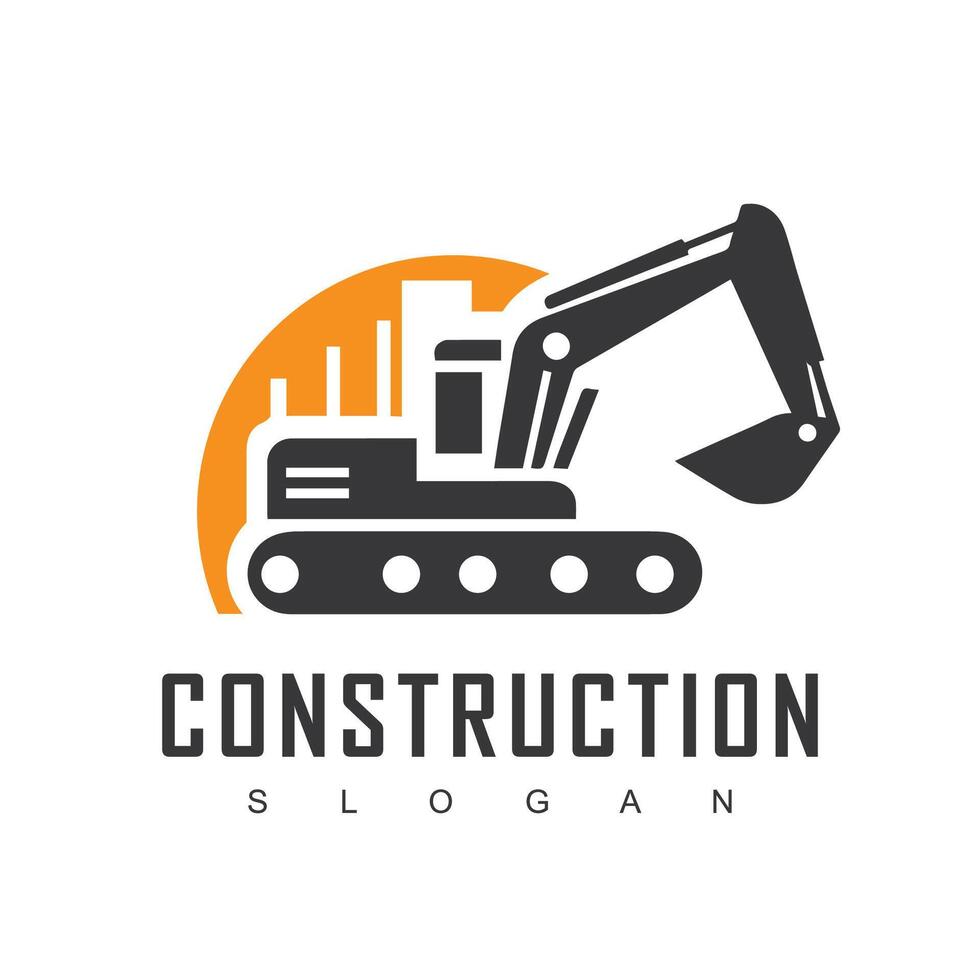 Excavator Logo Template, Builder logo vector