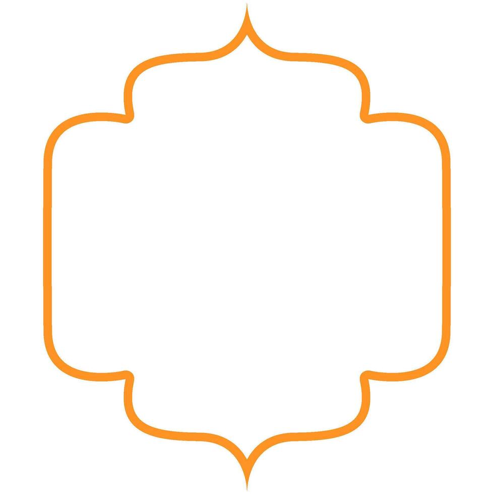Illustrated ornament outline shape illustration. Decorative ornamental frame line shape design. vector