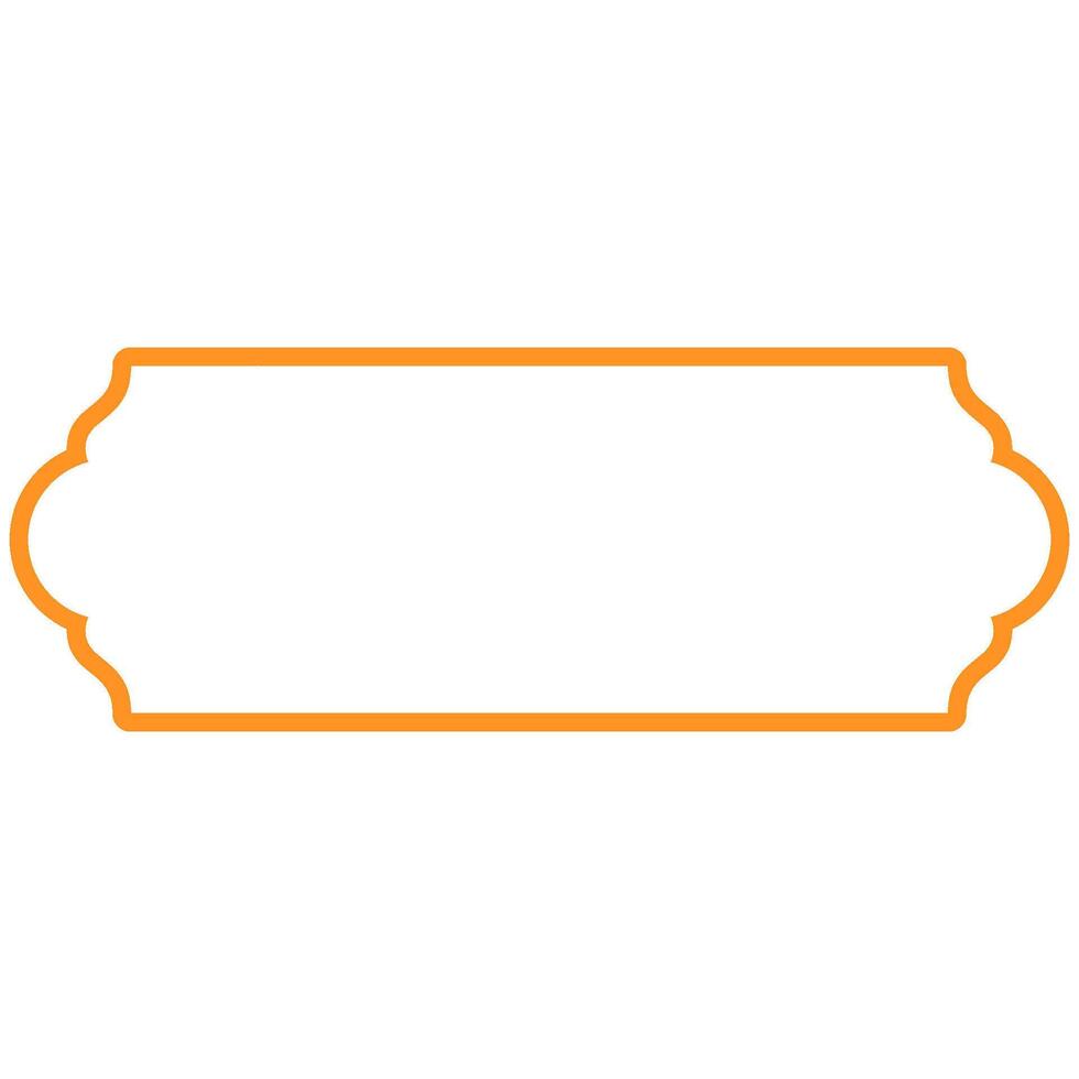 Illustrated ornament outline shape illustration. Decorative ornamental frame line shape design. vector
