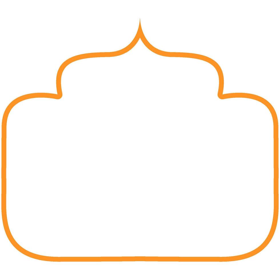 Illustrated ornament outline shape illustration. Decorative ornamental frame line shape design. vector