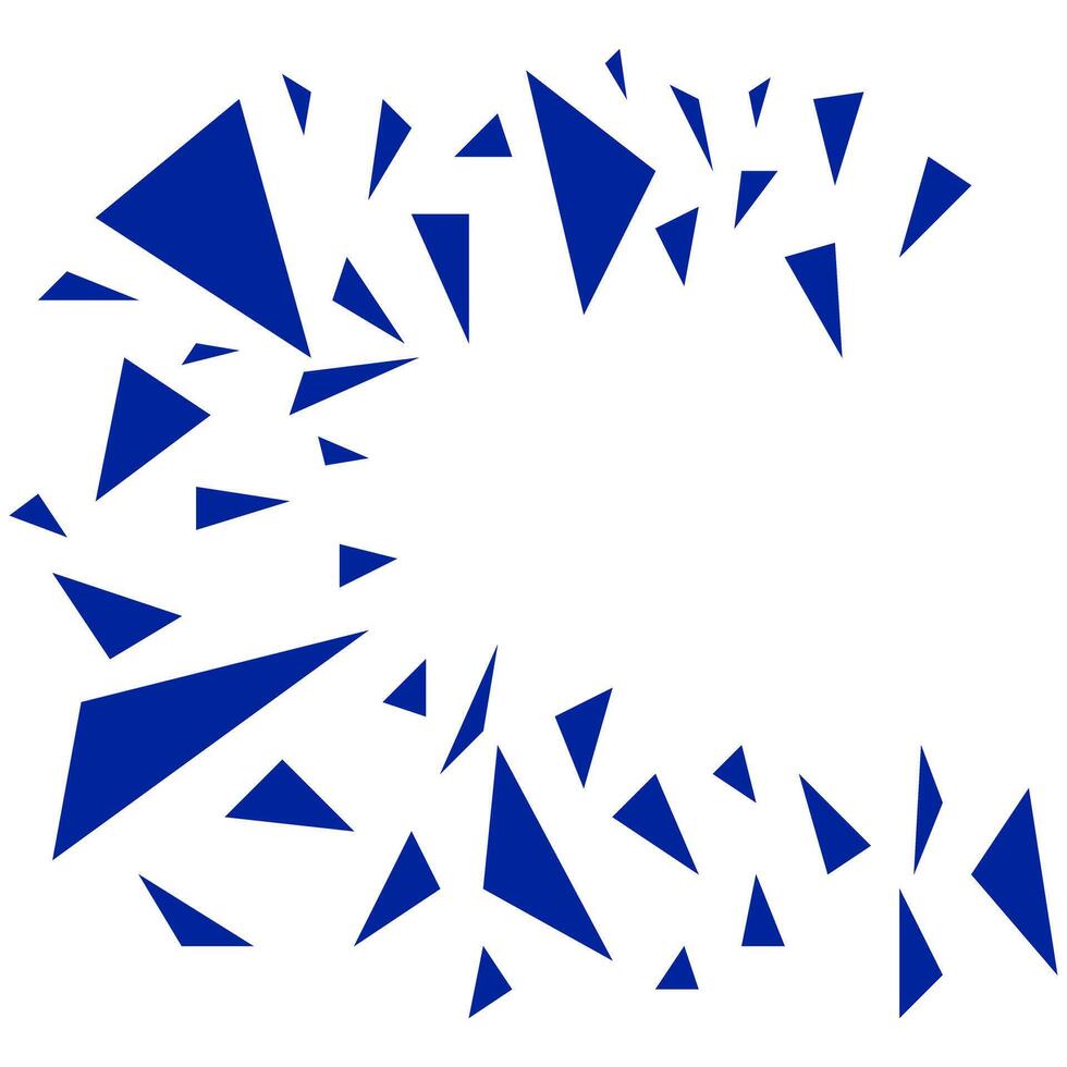 Decorative illustrated scattered triangle geometric shape graphic element vector