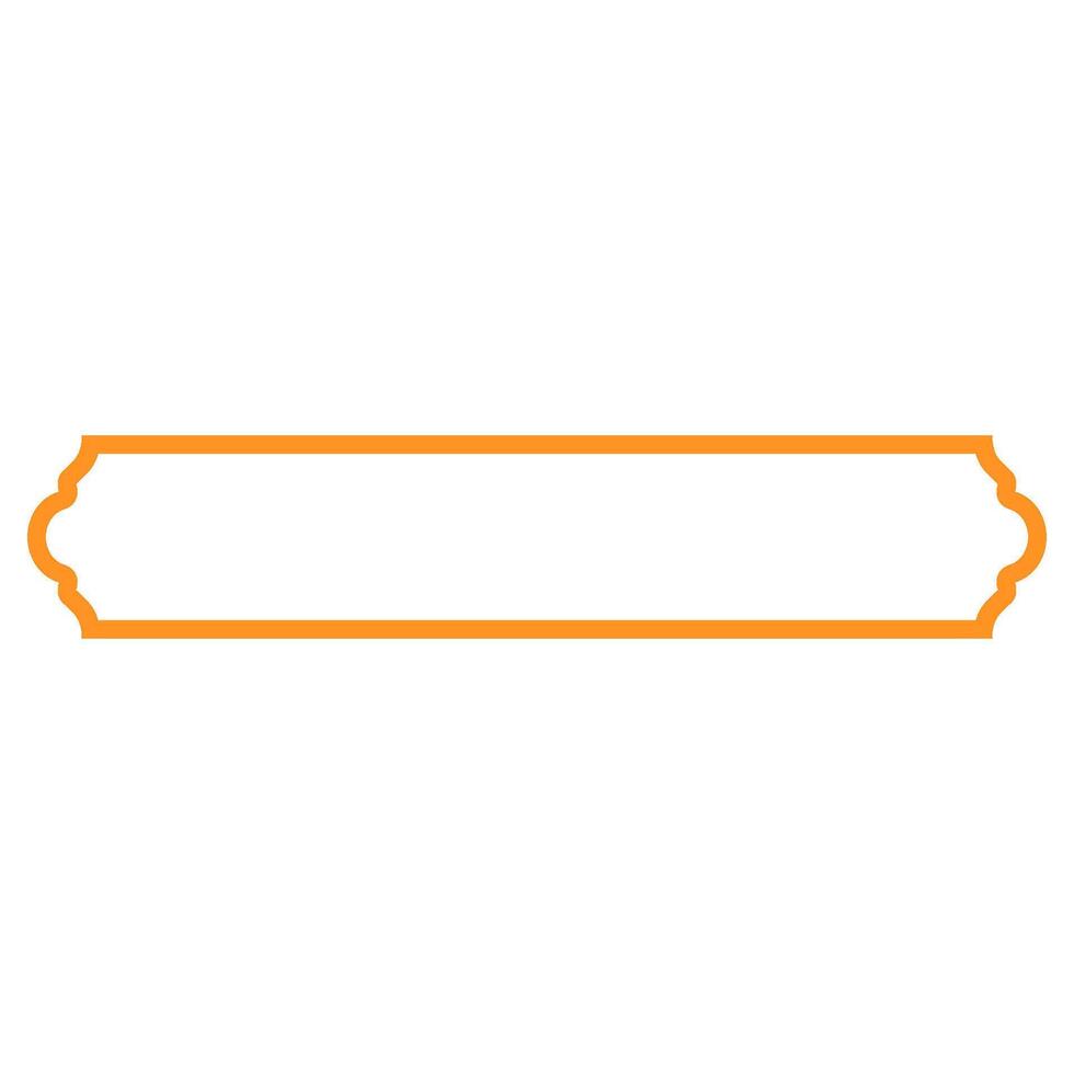Illustrated ornament outline shape illustration. Decorative ornamental frame line shape design. vector