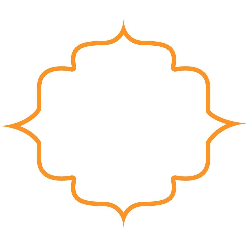 Illustrated ornament outline shape illustration. Decorative ornamental frame line shape design. vector